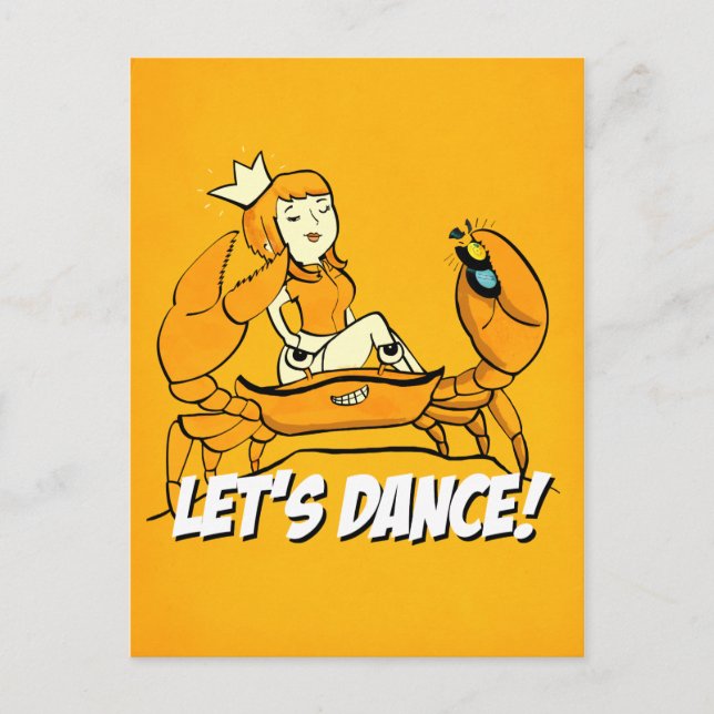 Cartão Postal Menina da reggae do caranguejo de rainha (Frente)