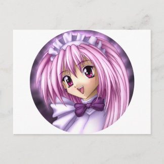 Cartão Postal Menina de Animação Bonita