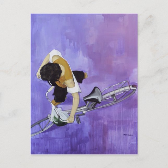 Cartão Postal Menina de bicicleta (Frente)