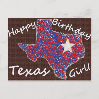 Cartão Postal Menina de Texas