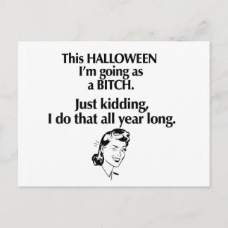 Cartão Postal menina do halloween