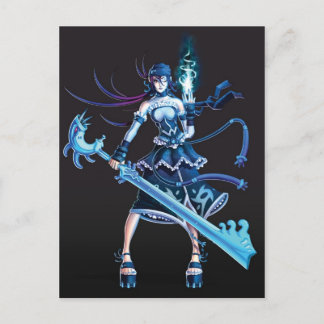 Cartão Postal Menina do pirata do Anime