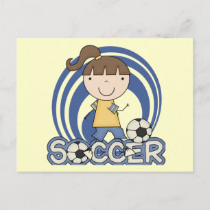 Cartão Postal Menina Esportiva - Camisetas e Presentes de Futebo