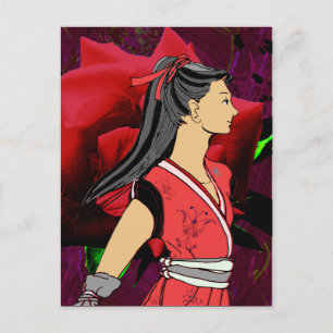 Cartão Postal Menina MANGA NINJA