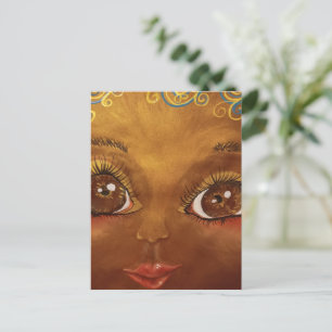 Cartão Postal menina marrom