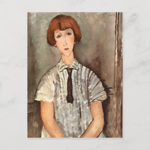 Cartão Postal Menina Modigliani com Blusa