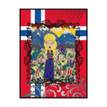 Menina norueguesa em Bunad