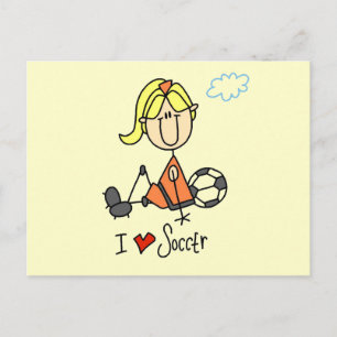 Cartão Postal Menina que adoro T-shirts e presentes