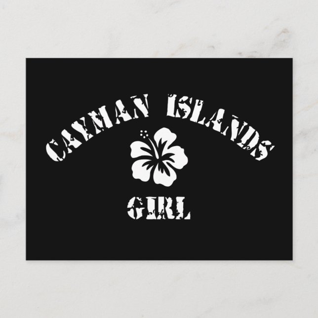 Cartão Postal Menina Rosa das Ilhas Cayman (Frente)