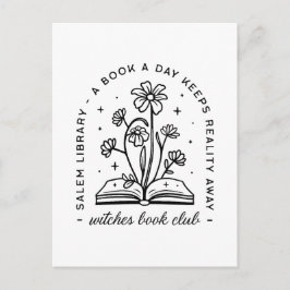 Cartão Postal Meninas bruxas do clube de amantes de livros lendo