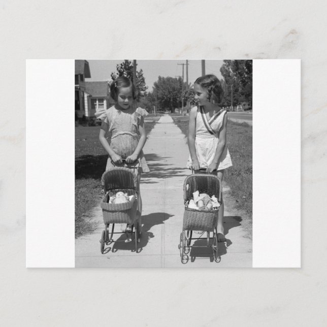 Cartão Postal Meninas com bonecas, 1941 (Frente)