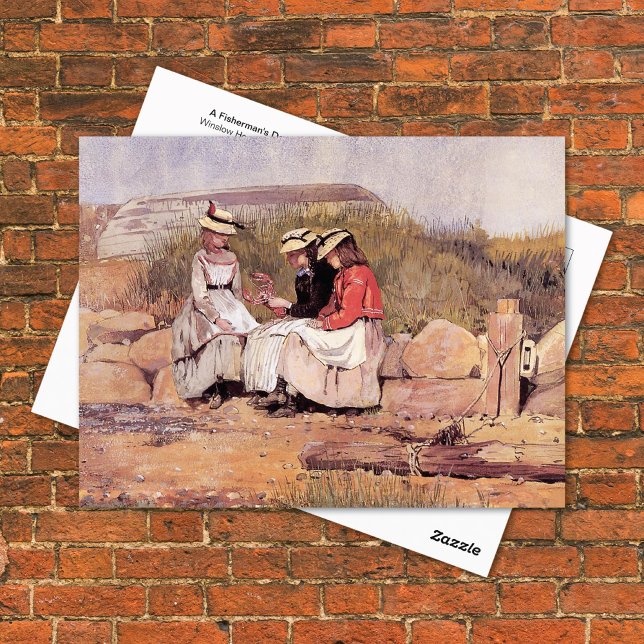 Cartão Postal Meninas com Lagosta Winslow Homer (Criador carregado)