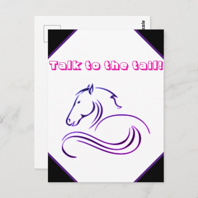 Cartão Postal Meninas Façam Bons Falos com o Cavalo das Caudas (Frente/Verso)