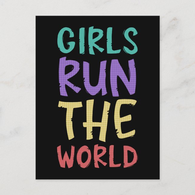 Cartão Postal Meninas Gerem O Mundo Feminista (Frente)