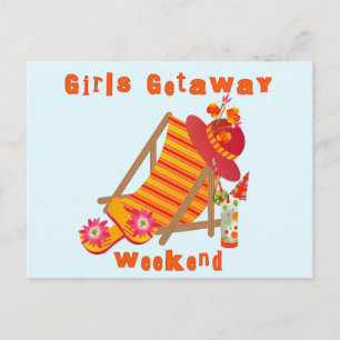 Cartão Postal Meninas Getaway T-shirts e presentes no fim de sem