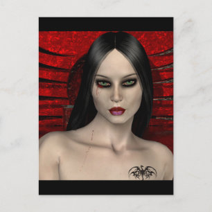 Cartão Postal Meninas Góticas Sem Devolver Cartaz