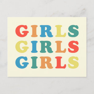 Cartão Postal Meninas Meninas Meninas Citações Feministas