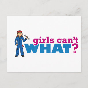 Cartão Postal Meninas não sabem o quê? Design Personalizado do C