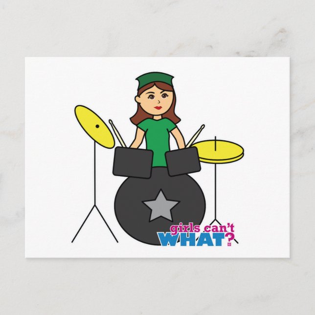 Cartão Postal Meninas não sabem o quê? Design Personalizado do C (Frente)