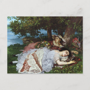 Cartão Postal Meninas nas margens do Sena, 1856-57