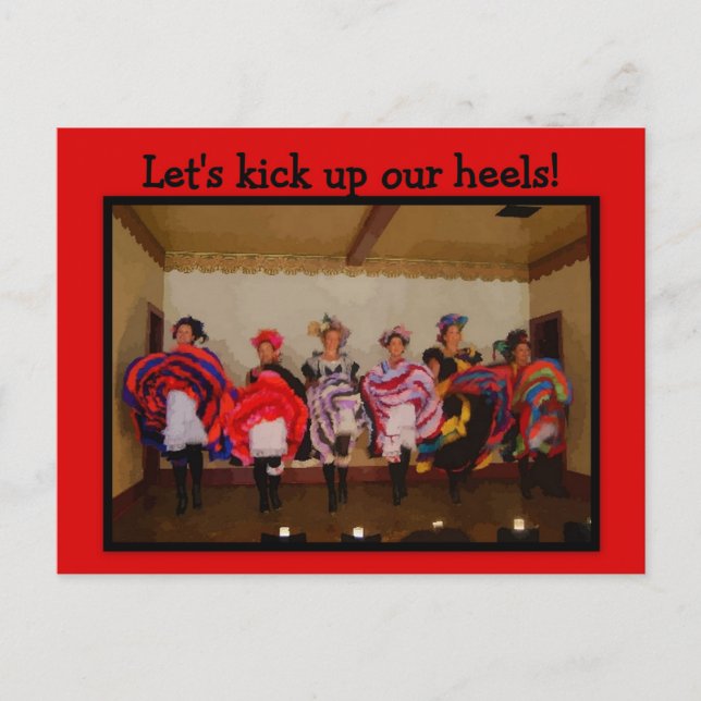 Cartão Postal Meninas Noite Fora Selvagens do Salão de Dança Oes (Frente)