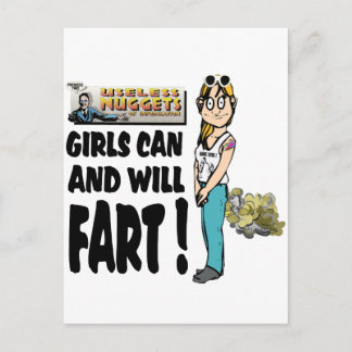 Cartão Postal Meninas podem e Will Fart