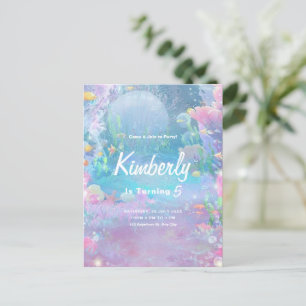 Cartão Postal Meninas Sereias Sob O Aniversário Do Mar, Festa De