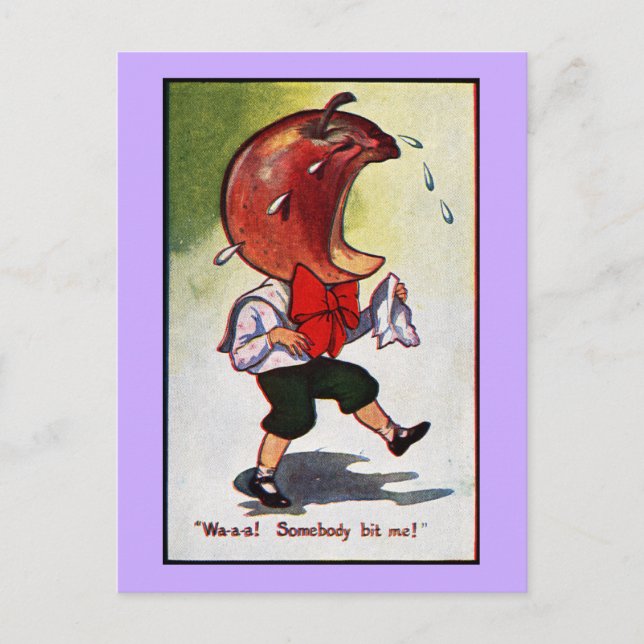 Cartão Postal Menino de Cabeça de Maçã Bituco (Frente)