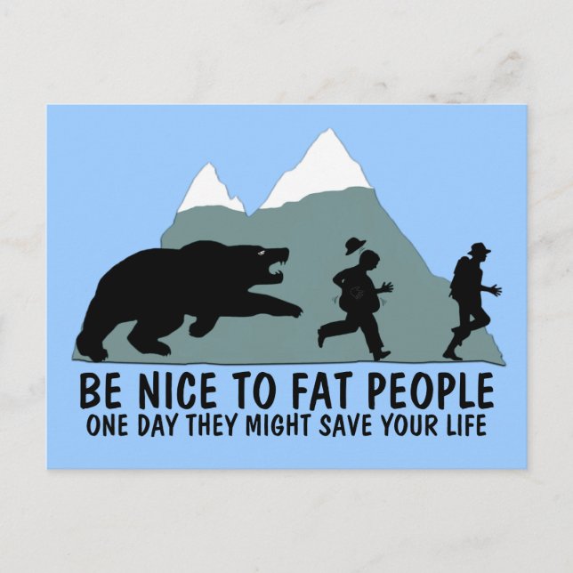 Cartão Postal Menino gordo engraçado (Frente)