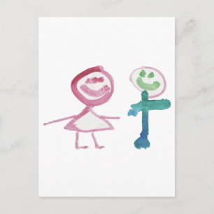 Cartão Postal Menino & menina
