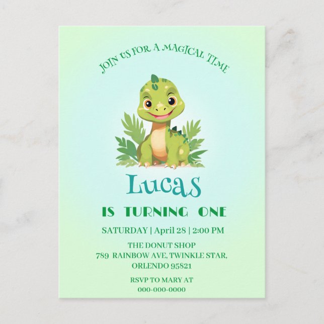 Cartão Postal Meninos da Festa de aniversário do zoológico selva (Frente)