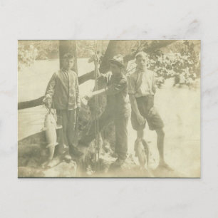 Cartão Postal Meninos pescando o rio Verde