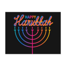Menorá de Feliz Hanukkah Neon