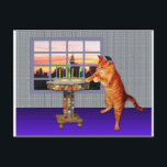 Cartão Postal menorah cat.jpg<br><div class="desc">Não só para Chanukah, este bonito gengibre acende as velas porque aconteceu aqui um milagre excelente!</div>
