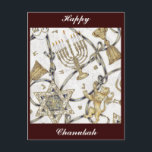 Cartão Postal Menorah Hannukah<br><div class="desc">Menorah Hannukah</div>