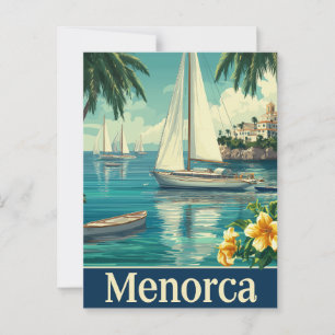 Cartão Postal Menorca vintage 