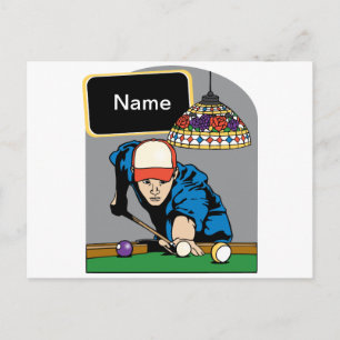 Cartão Postal Mens Billiards Personalizados