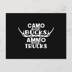 Cartão Postal Mens Engraçados Caçando Camisas de Humor para Ho