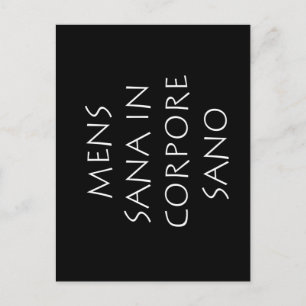 Cartão Postal Mens sana no corpore sano