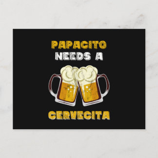 Cartão Postal Mens Spanglish Latino Cerveza Beer Papacito Funny
