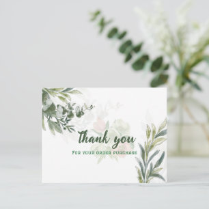 Cartão Postal Mensagem de Agradecimento Elegante para Confirmaçã