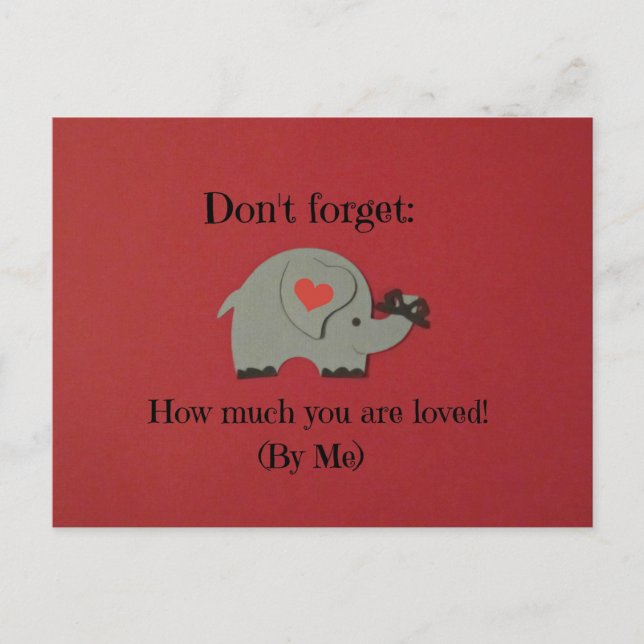 Cartão Postal Mensagem de amor para alguém especial. (Frente)