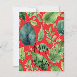 Cartão Postal Mensagem de Ano Novo da Família Feliz Natal