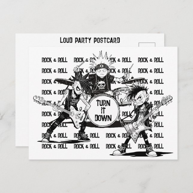 Cartão Postal Mensagem de Redução de Ruído Excessivo de Vizinho  (Frente/Verso)