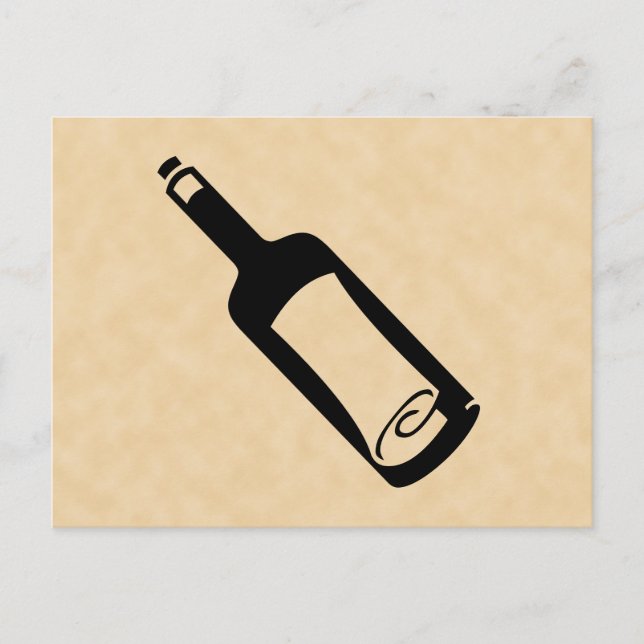 Cartão Postal Mensagem em uma garrafa. (Frente)