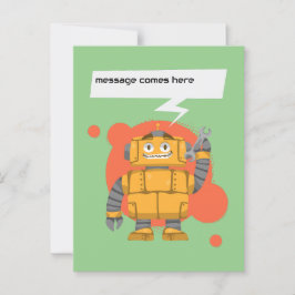 Cartão Postal Mensagem Personalizada de Robô