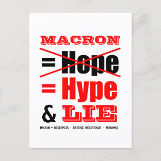 Cartão Postal Mensagem política francesa para o presidente do MA