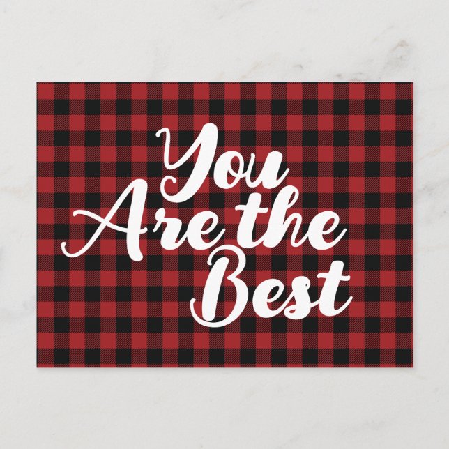 Cartão Postal Mensagem Positiva Natal Vermelho Natal (Frente)