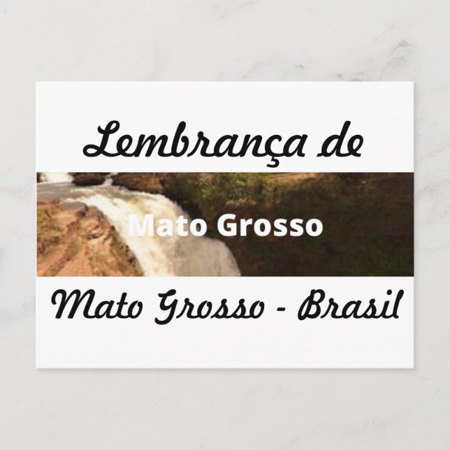 Cartão Postal Mensagem postal de Mato Grosso (Frente)