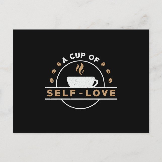 Cartão Postal Mental Health A Cup Of Self-Love Care Awareness (Frente)
